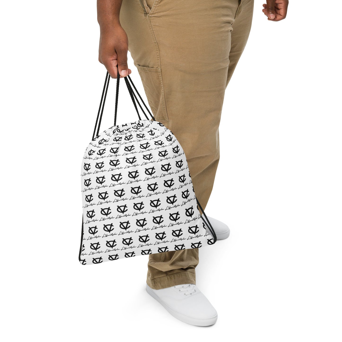 CvLs AOP Drawstring bag