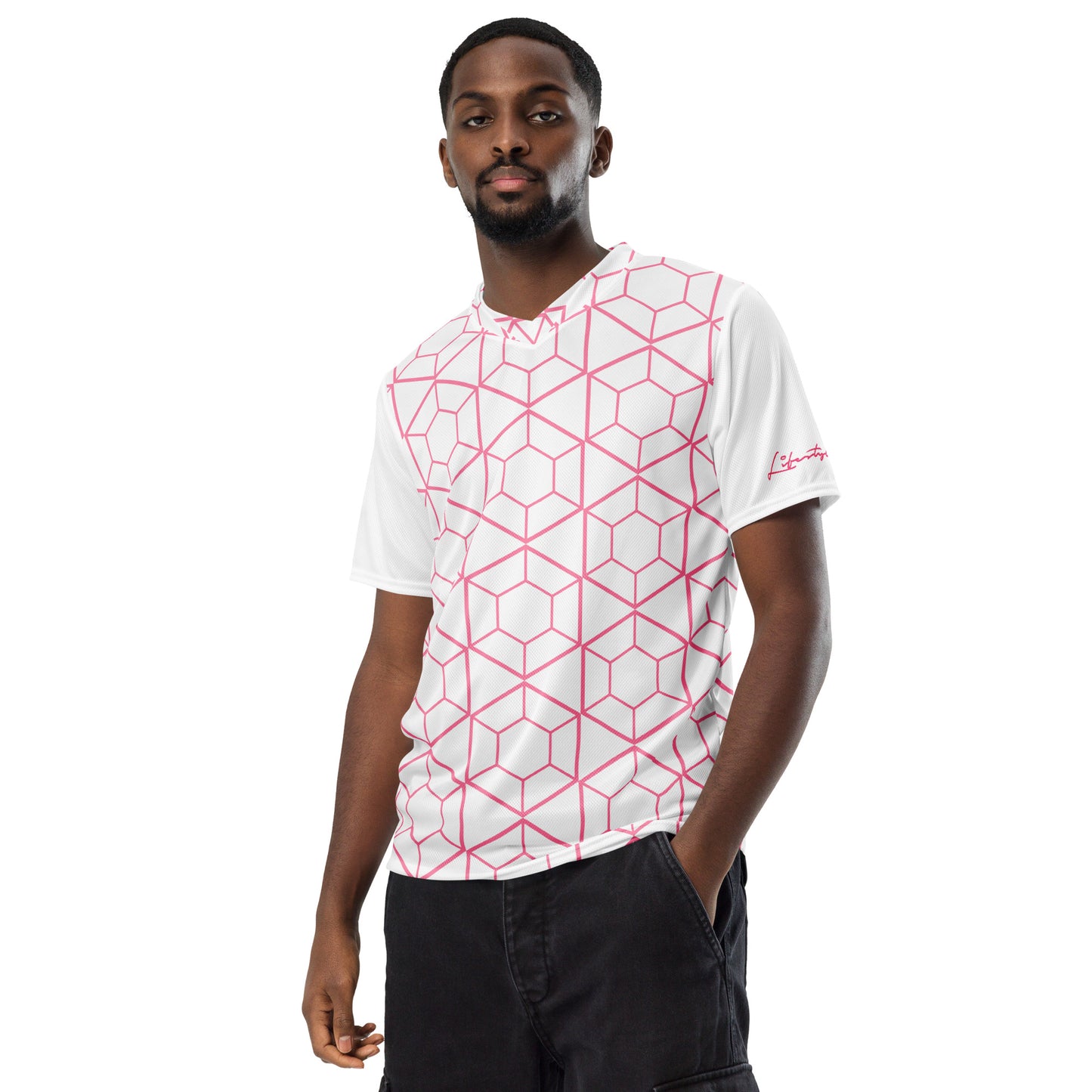 CvLs GL unisex sports jersey (White/Pink)