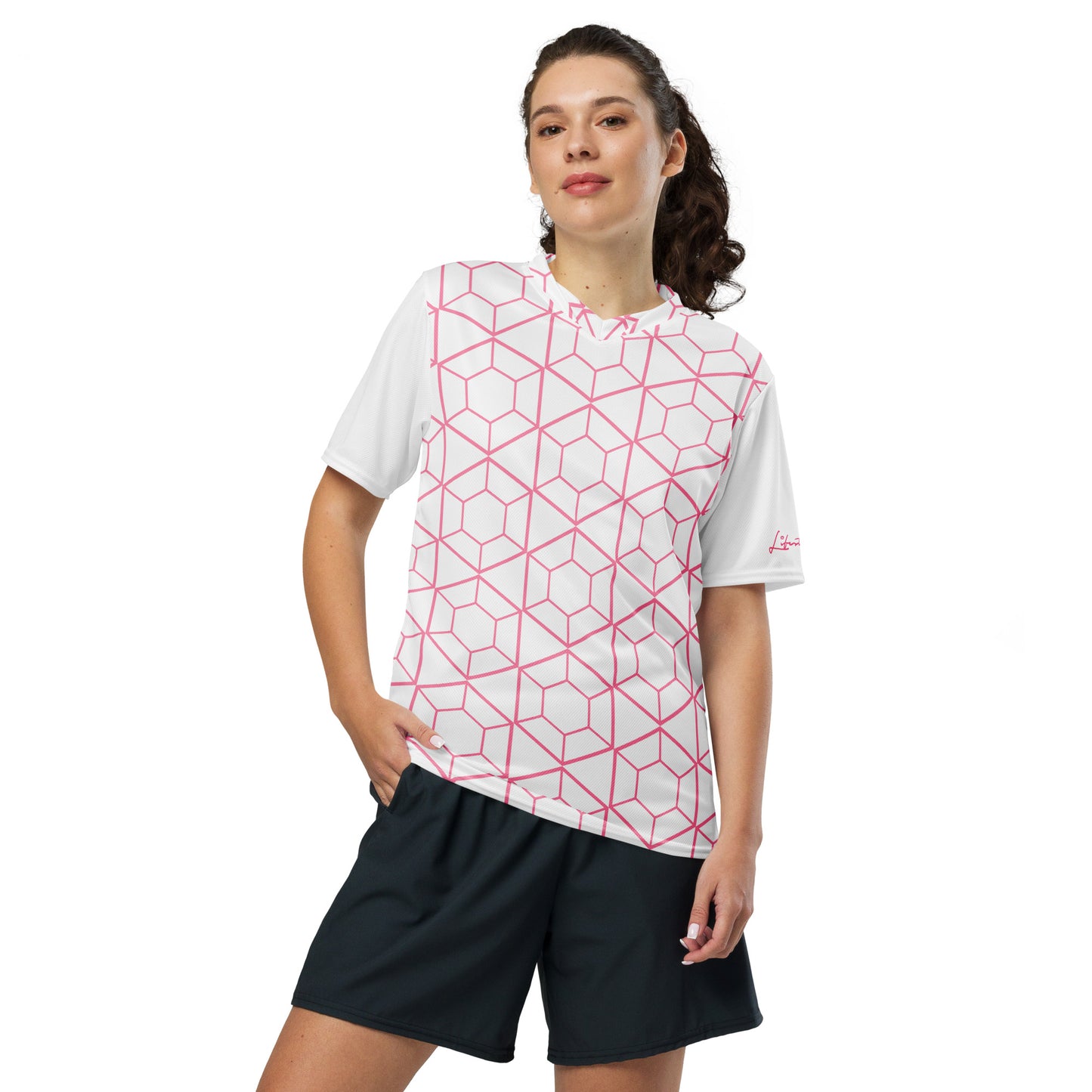 CvLs GL unisex sports jersey (White/Pink)