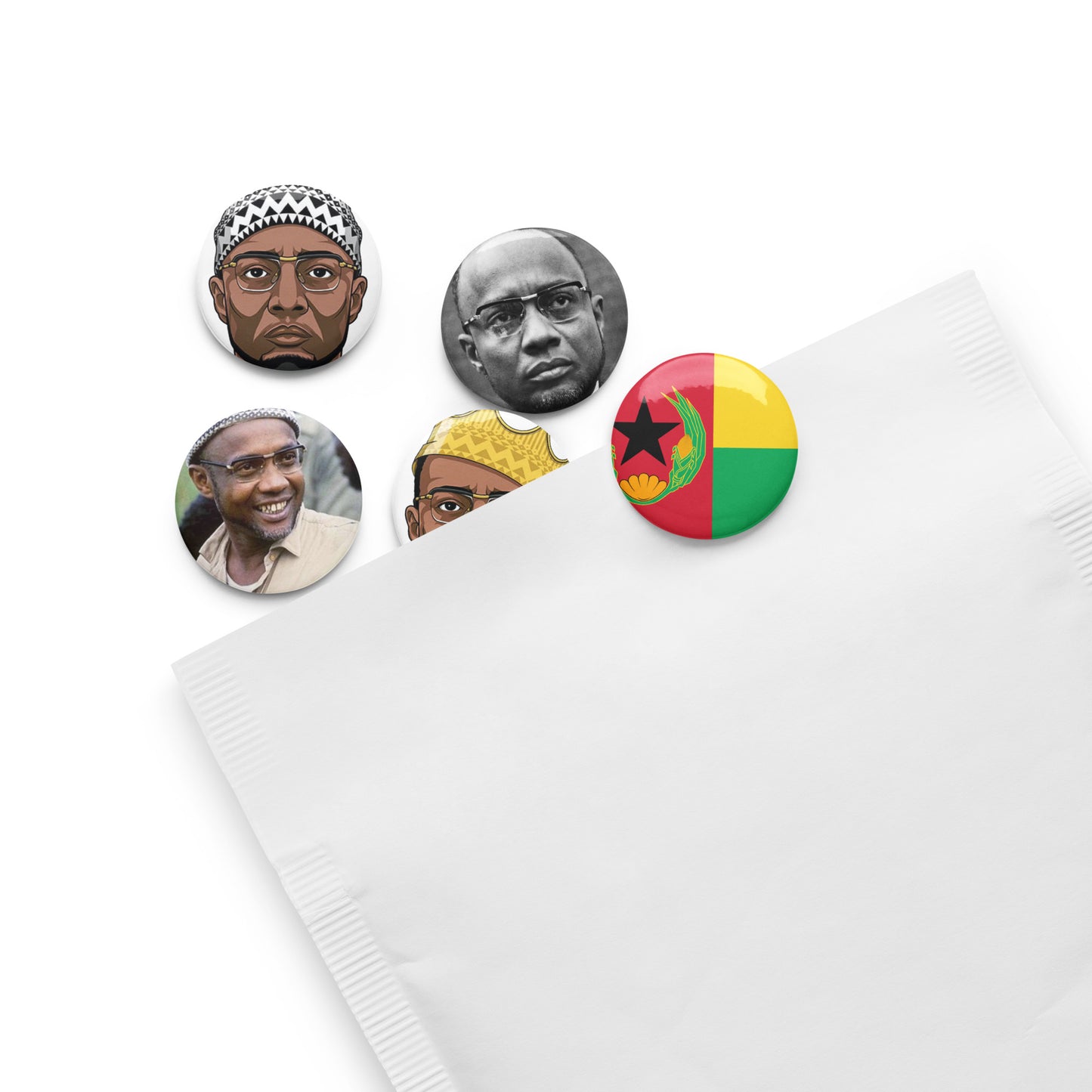 Amilcar Cabral Set of pin buttons