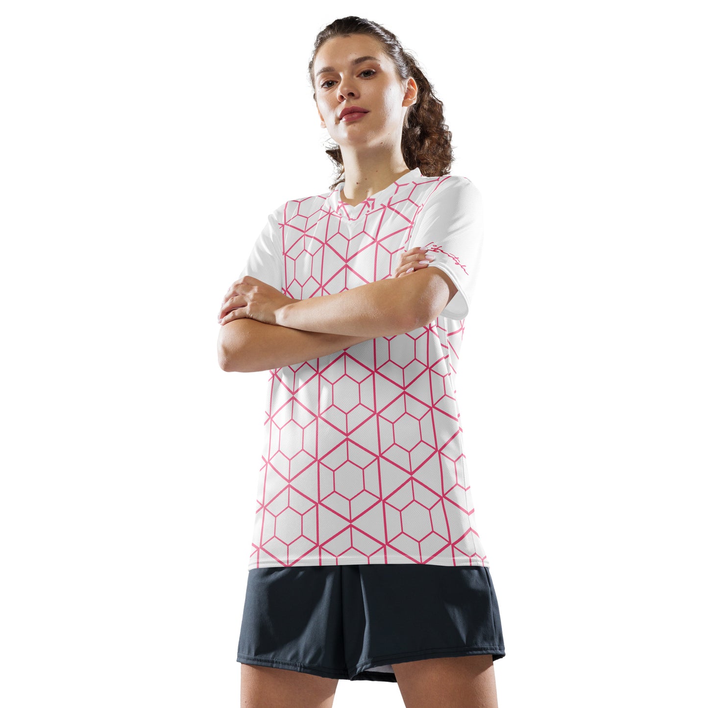 CvLs GL unisex sports jersey (White/Pink)