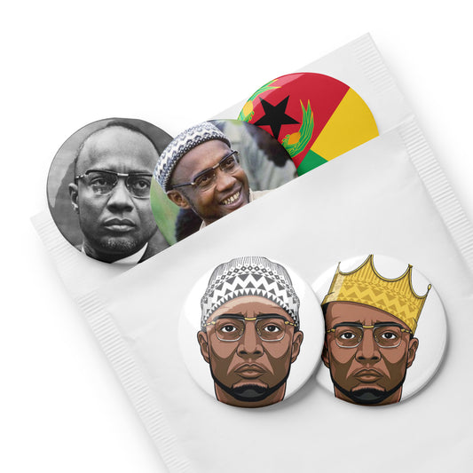 Amilcar Cabral Set of pin buttons